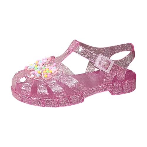 Sandalias transpirables de gelatina para niñas con diseño flexible de punta abierta