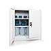 Produktbild Kleiner Aktenschrank C001B Büroschrank mit Flügeltüren Metallschrank Lagerschrank Pulverbeschichtet Stahlblech Abschließbar 92,5 cm x 90 cm x 40 cm (H x B x T) (weiß/weiß)
