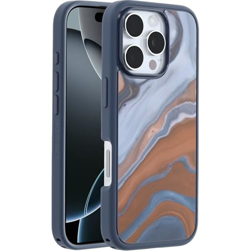 Image of OtterBox iPhone 16 Pro Symmetry Series Case - High Desert Marble - Ultra-Thin, Sleek iPhone Case, Protective iPhone Case with Blue, Gray & Brown Marble Design | OtterBox