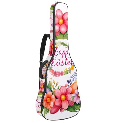 Sac pour guitare 101,6 cm étanche avec couronne de Pâques rose