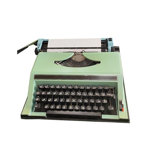 Retro Typewriter Green, Portable Manual Typewriter, English Typewritermachin for Crafting Room Decorating Gifts Notes Creative Writingwait