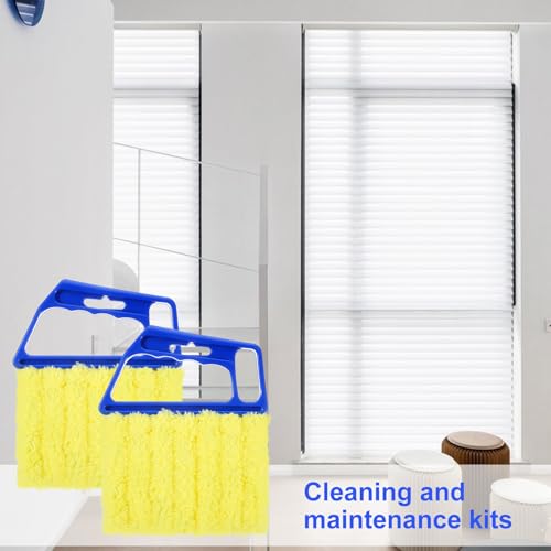 Image of 2pcs Blind Cleaner Tool Microfiber Window Blind Duster for Cleaning 7 Finger Washable Mini Blinds Cleaner Duster Tool for Wood Air Conditioner Vent Fans Venetian Shades Dust Dirt Cleaning