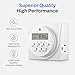 BN-LINK 7 Day Heavy Duty Digital Programmable Timer, 120V, 60Hz, Dual Outlet, Indoor, for Lamp Light Fan Security ETL Listed