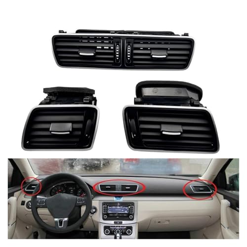 Sortie climatisation Passat B6 B7 calandre double robustesse ABS LHD - 2