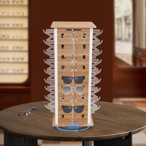 Soporte giratorio de 360° para almacenamiento de gafas de sol grande de pie 4