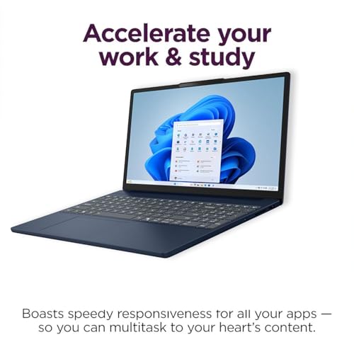 Image of Lenovo IdeaPad Slim 3 15.3 inch WUXGA Touchscreen Business Laptop | Intel Core 5 210H CPU (8 Cores, Up to 4.8Ghz) | 24GB DDR5 RAM, 1TB SSD | Backlit KB | Web Microsoft 365 | WiFi 6, 1080P Web Cam