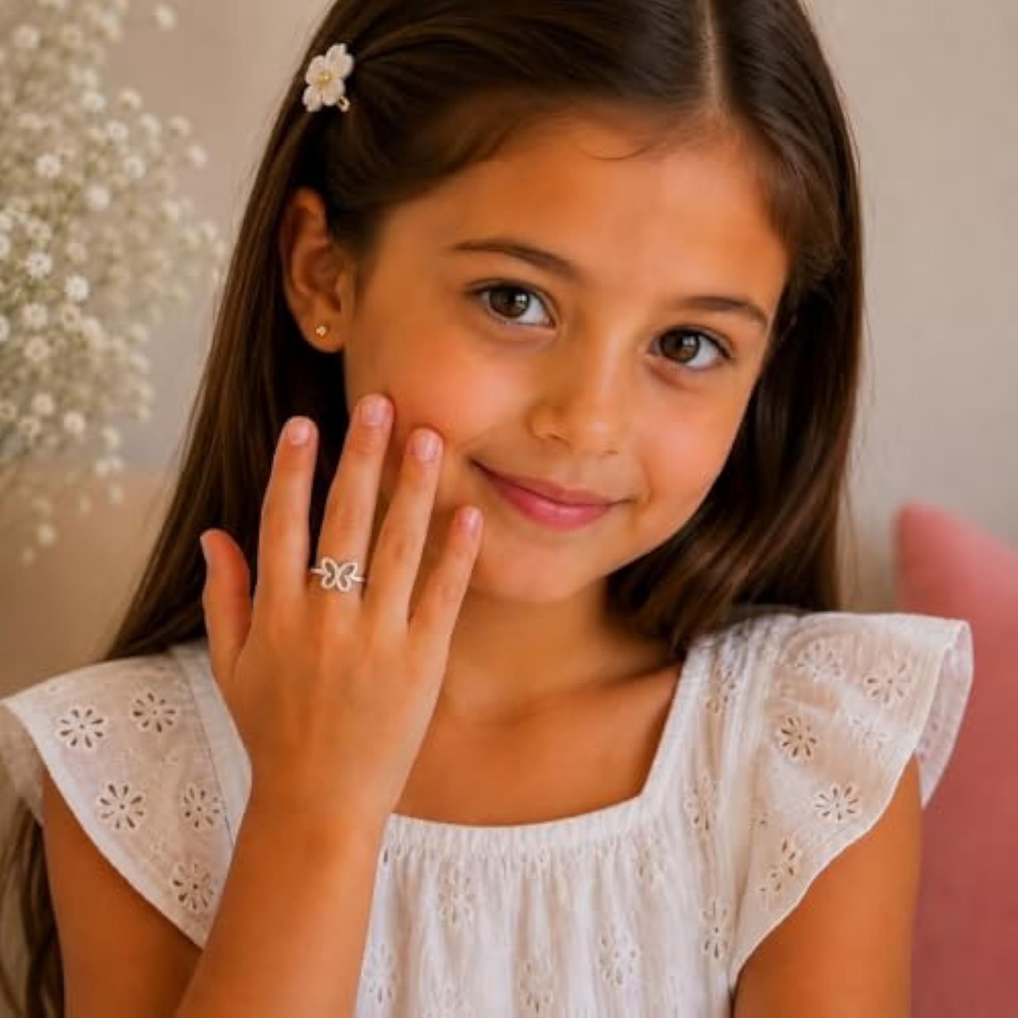 Women's Butterfly Open Cuff Ring, Stylish Design