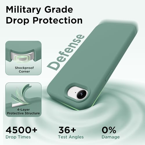Image of GolbinBox Magnetic for iPhone 17e /16e Case, Silicone Cover,Midnight Green