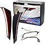 iJDMTOY Dark Red Lens Vertical Fit LED Rear Side Pillar Tail/Brake Lights Compatible With 2021-up Toyota Sienna, OEM Replacement Rear Side Pillar Light-Less Trims