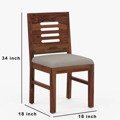 Image of Dining Table Set of 4, Teak Wood Dining Table with Chair || Dining Room Set ll Wooden Dining Table 4 Seater Comfortable Seating || Premium, Modern /Unique Decorative Dining Table Set Honey Finish