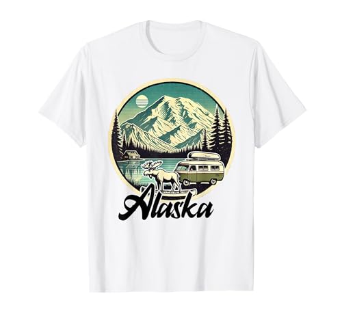 Alaska Souvenir Alaskan Vacation Vintage Travel Men Women T-Shirt