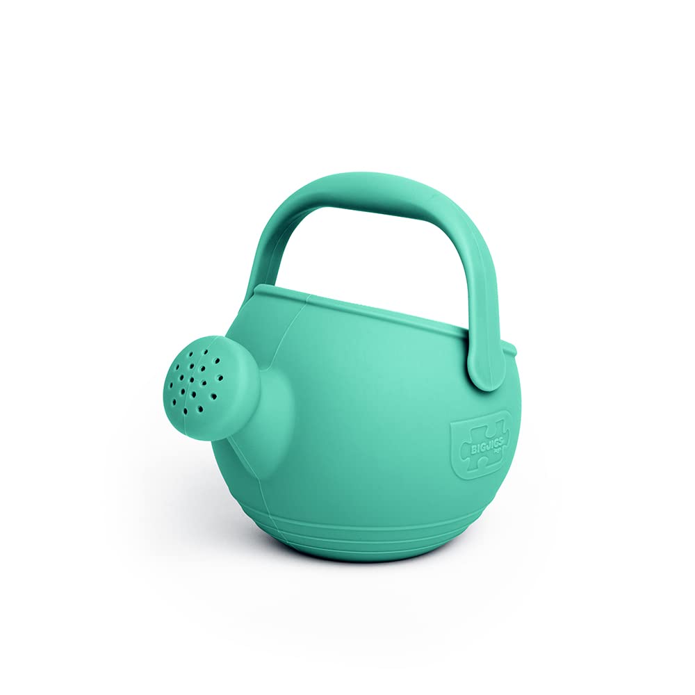 Bigjigs Toys Childrens Watering Can - Silicone - Pale Green - Extra Small