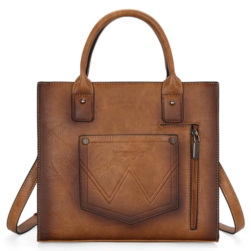 Image of Wrangler Tote Bag for Women Western Cowhide Purse and Wallet Set