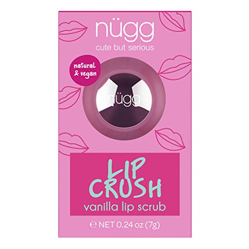 nügg Sugar Lip Scrub and Lip Exfoliator with Natural Vanilla Aroma; all Natural, Vegan and Cruelty-Free; Makes Lips Super Soft and Smooth; 0.24ounce (7g)
