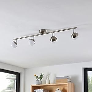 Lindby LED plafondlamp ‘Lientje’ in Alu uit overige metaal o.a. voor woon-/ eetkamer, inclusief lichtbron – plafondlamp, plafonnière, plafondverlichting