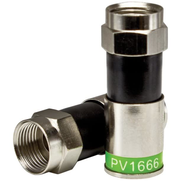 VericomPV1666 RG6 Coaxial Cable Compression F-Connectors ~ 25 PCS