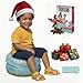 Noybo Travel Potty Seat for Toddlers - Inflatable Portable Toilet Kids Chair, Foldable Compact Lightweight Potty for Camping Road Trips, Outdoor Car Travel, Holds 66 lbs and 20 Durable Disposable Bags