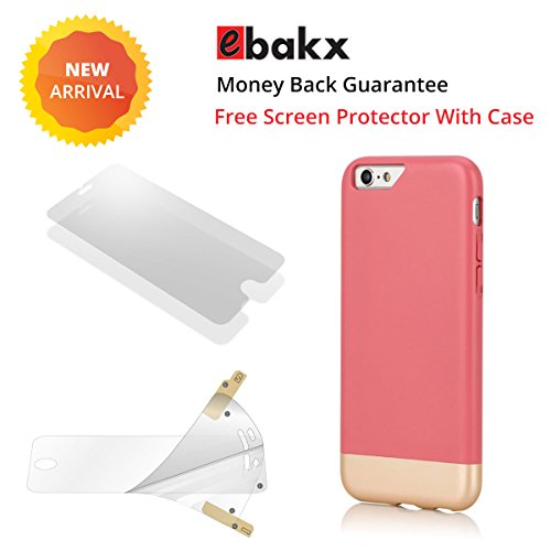 iPhone 6s Case, Ebakx [Luxurious] Hard and Fast for Apple iPhone 6 / iPhone 6s Case [Pc Case and Clear Screen Protector for Mobile Phone] Pink