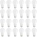 Amazon Basics A19 LED Light Bulbs 60 Watt Equivalent, Warm White (3000K), Energy Efficient 9W, Non-Dimmable, 10,000 Hour Lifetime, 24 Count (Pack of 1)
