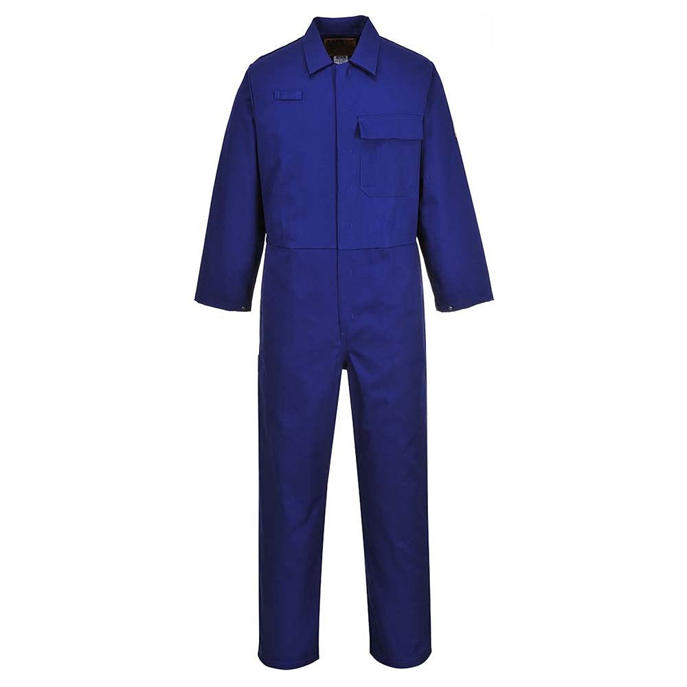 PortwestPortwest C030 Flame Retardant Mens Industrial Overall Royal Blue, XL