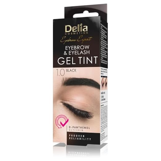 Delia Cosmetics - Tinte para cejas y pestañas NEGRO, Fórmula innovadora, Fácil de aplicar, 15 aplicaciones, Kit completo de tratamiento