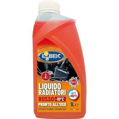 12PZ LIQUIDO ANTIGELO X RADIATORE AUTO ROSSO LUBEX FINO A -10?C LT 1