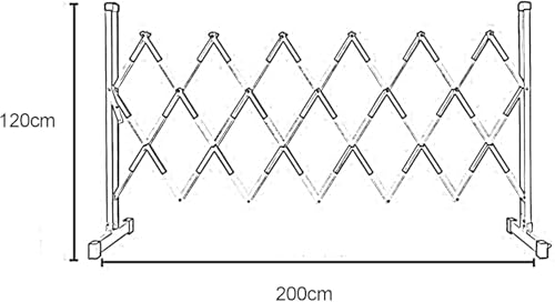 Barrière de circulation portable 1,2x4m à roulettes pour sécurité extérieure - 5