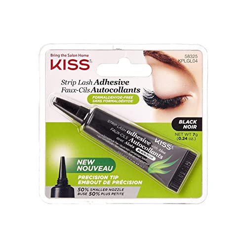 Kiss Strip Lash Adhesive with Aloe – 58325 Black by Kiss