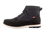 Nubuck Levi\'s Herren lace-up Shoes, Black, 43 EU