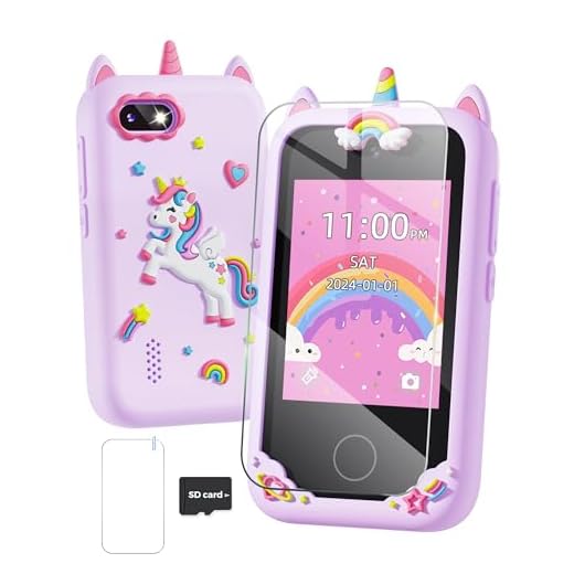 Gifts for Girls Age 6-8 Kids Smart Phone Easter Christmas Stocking Stuffers for Kids Toy for Girls Age 5-7+ Teenage 3 4 5 7 9 6 8 Year Old Girl Birthday Gift Ideas with 8G SD Card (Purple)