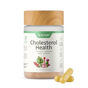 Snap Supplements Cholesterol Health – Natural Support for Heart, Liver, Digestive and Metabolic Health, 60 Vegetarian Capsules (30 Servings, 1 Month Supply)
