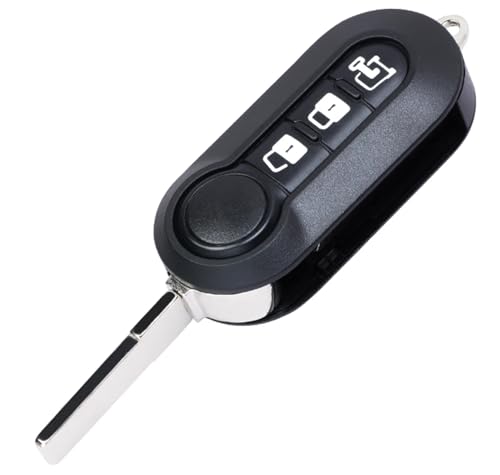 HooRLZ Coque Clé Fiat, pour Peugeot Boxer Citroen Jumper Fiat Ducato Ford KA Vauxhall Combo, Boitier Clé Ducato, Clef Peugeot Boxer - 3 Boutons