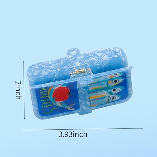 Pinza para cabello con diseño de sardina Fun Claw Clips miniatura 2