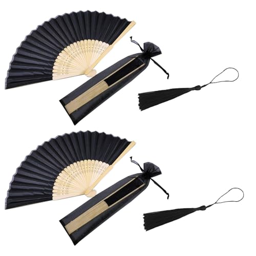 Éventails pliants 2 pièces, Glands 2 pièces, éventails de Danse, Cadeaux d'éventails de Mariage, éventails de Performance