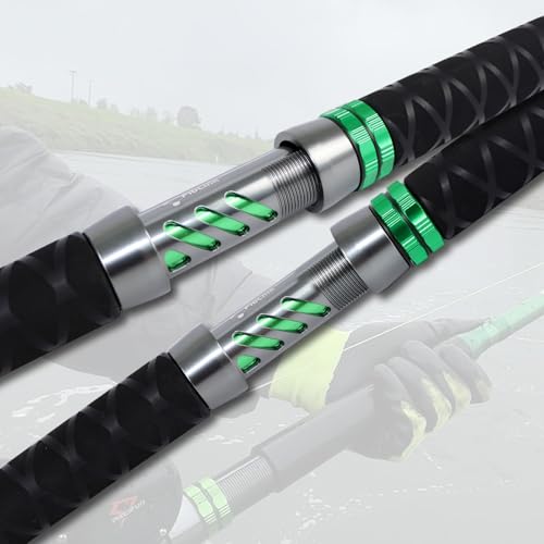 Fiblink Fiblink Catfish Fishing Rod Caña de Pescar para Siluro 9' Pesada 2 Piezas Verde miniatura 4