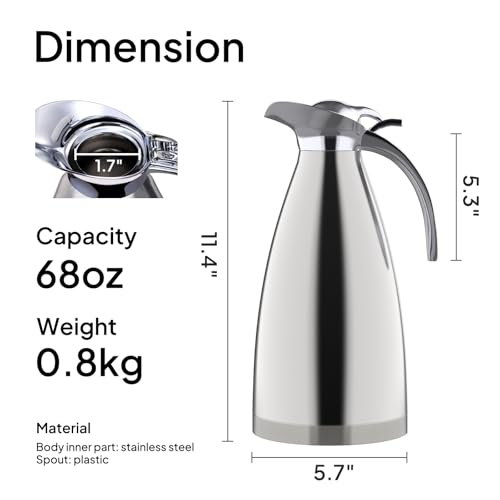 Sumerflos 68Oz Stainless Steel Carafe