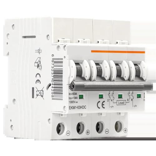 Disjoncteur DC 1000V solaire 63A 2P évite les surcharges photovoltaïques EKM1-63HDC
