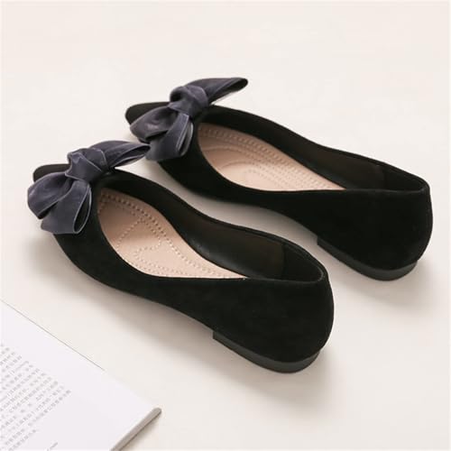 Unifizz Women's Flats, Ballet Flats for Women, Bowknot Pointed Toe Comfort Light Weight Slip-On Dress Shoes3