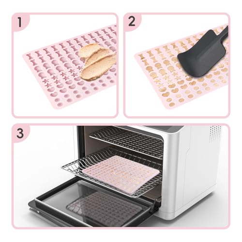 Gentpovth Silikon-Backmatte, Backformen für Haustiere, Antihaft-Silikonformen für Hunde- und Katzenkekse, Herstellung von Leckereien für Haustiere (Rosa)