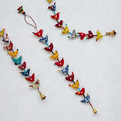 Paper-High-10-Bird-Bell-Tota-Traditional-Indian-Hanging-Decoration-Handmade-Recycled-Fabric-Bedroom-Decorations-Home-Decor
