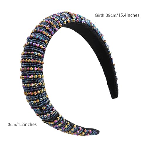 scicent Headband Baroque Boho Jewelry Hairbands Padded Rhinestone Head band Wide Women's Fashion Headbands 16415 - Image 2