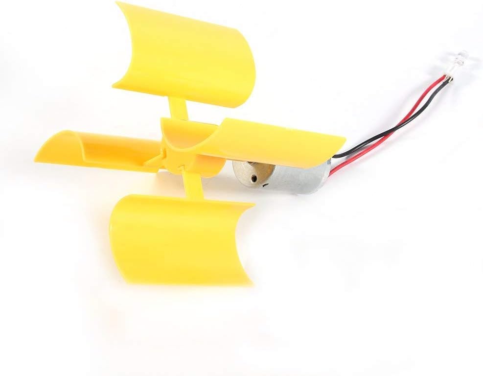 Walfront DIY Kit Small DC Motor Vertical Wind Turbines Blades Generator, Micro Motor Wind Turbine Generator