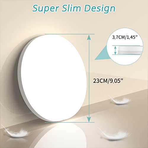 Foto von MGEELED Deckenlampe LED Deckenleuchte, 36W 4000K 4300LM IP44 Wasserfest Rund Flach Badlampe Decke Modern Schlicht Lampe Ultra Dünn für Badezimmer Küche Wohnzimmer Keller Schlafzimmer Flur Ø23CM