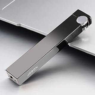 Slim Torch Lighter, Jet Flame Refillable Butane Lighter with Wheel Flint Ignition, Adjustable Flame and Refillable Fuel Mini Pocket Lighter, Great Gift for Men for Birthday Christmas (Color : A)