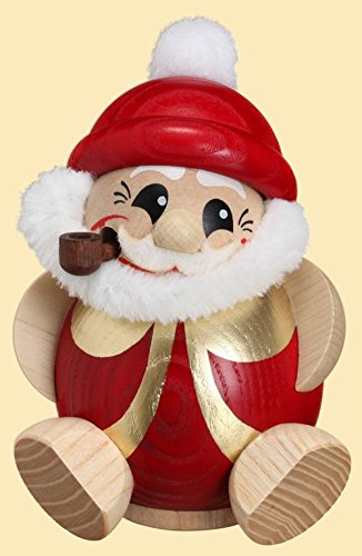 Figurine homme fumeur en bois de 11 cm - Le Rouge Nicholas Rudolphs Schatzkiste