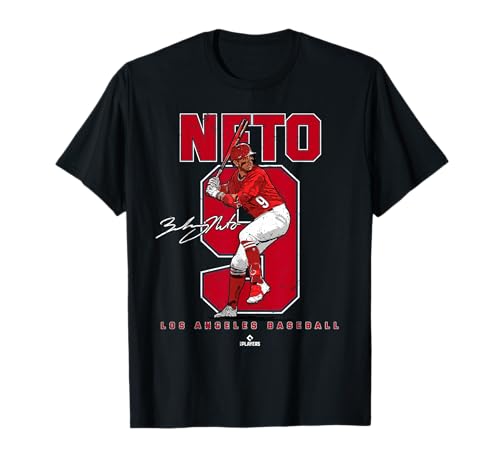 Number and Portrait Zach NETO Los Angeles MLBPA T-Shirt