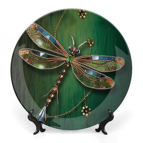 Plato decorativo de porcelana Bone China Dragonfly 6 pulgadas miniatura 1