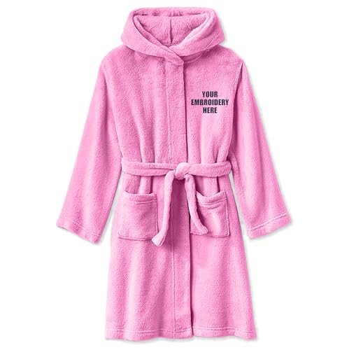 TEEAMORE Custom Hooded Kids Bath Towel Add Your Text Embroidered Monogram Girl Boy Soft Towel4