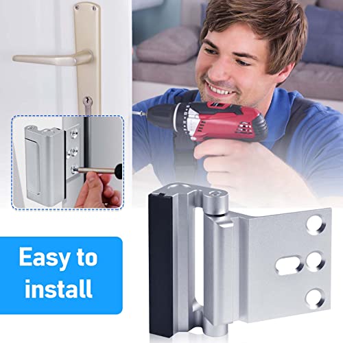 Steinwhale Home Security Door Reinforcement Lock 3Pack, Childproof