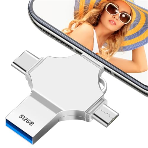 Photo Stick USB Flash Drive AOIRHLA 512GB Memory Stick USB 3.0 High Speed Thumb Drives Portable Mini Storage Device External Storage for Smartphone/Laptop/PC/Android